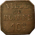 Coin, France, Ville de Roanne, Roanne, 10 Centimes, EF(40-45), Copper, Elie:10.1