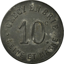 Münze, Frankreich, Crécy-en-Brie, Crécy-la-Chapelle, 10 Centimes, SS, Zinc