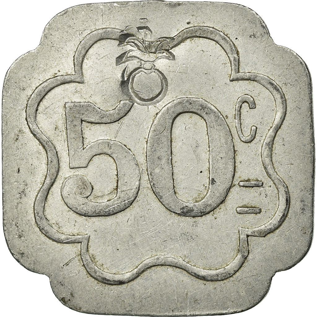 Coin, France, E. M. C. M, Saint-Hippolyte-du-Fort, 50 Centimes, AU(50-53)