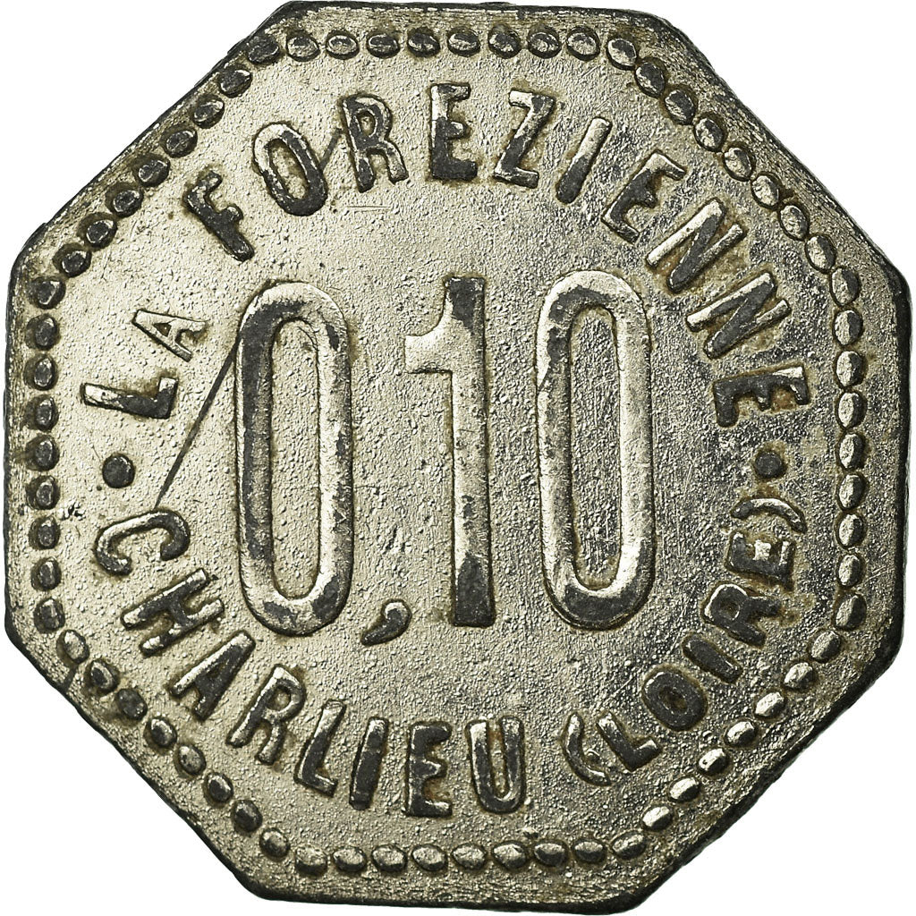 Coin, France, La Forézienne, Coopérative Civile, Charlieu, 10 Centimes