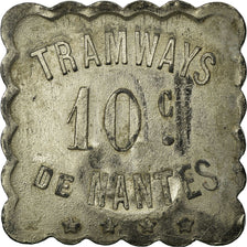 Moneta, Francia, Tramways, Nantes, 10 Centimes, BB+, Nickel plated zinc