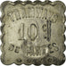 Moneta, Francia, Tramways, Nantes, 10 Centimes, BB+, Nickel plated zinc