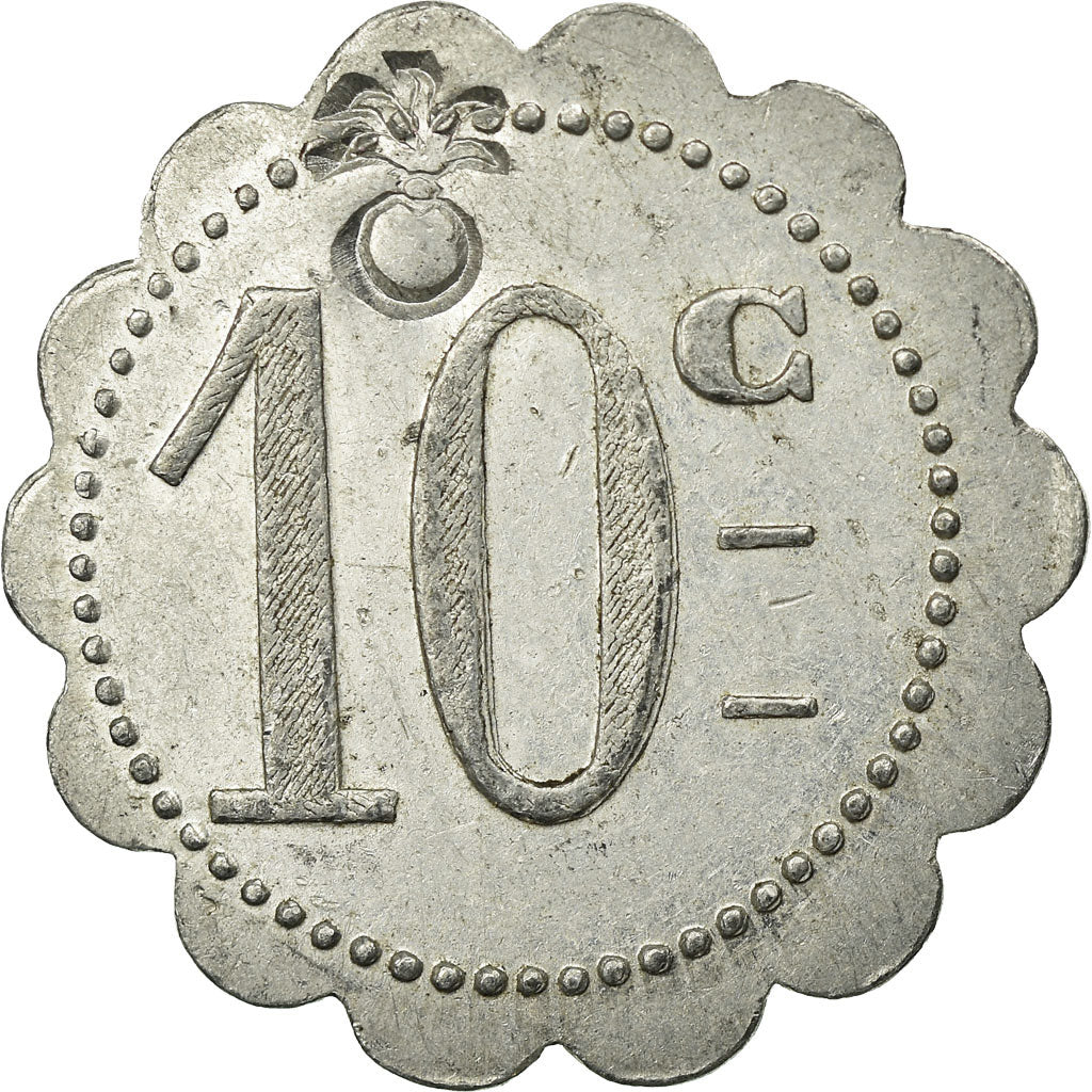 Coin, France, E. M. C. M, Saint-Hippolyte-du-Fort, 10 Centimes, AU(50-53)