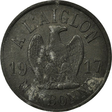 Moneda, Francia, A l'Aiglon, Narbonne, 5 Centimes, 1917, MBC, Cinc, Elie:15.3
