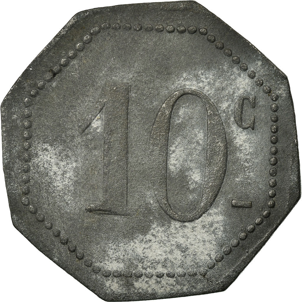 Monnaie, France, Bellevilloise Boyer, Paris, 10 Centimes, TTB, Zinc, Elie:B265.9