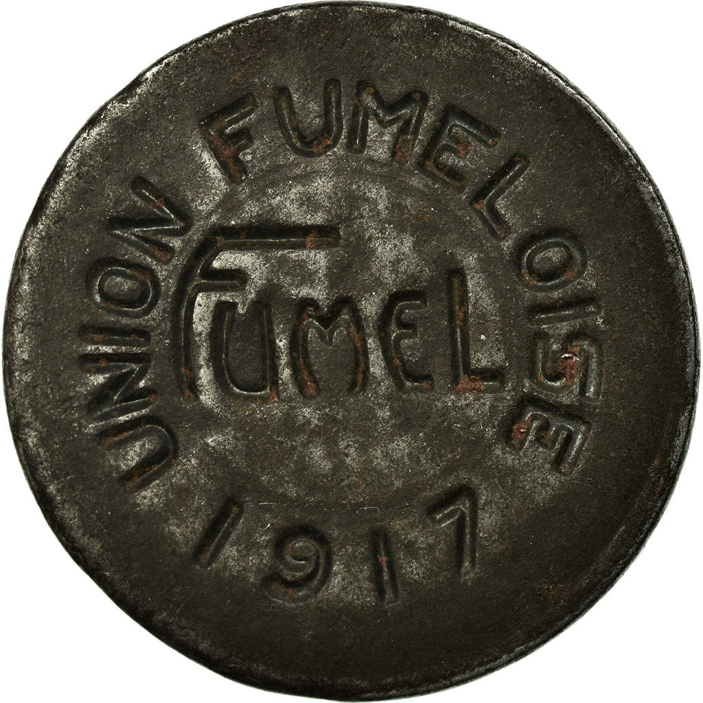 Munten, Frankrijk, Union Fuméloise, Fumel, 10 Centimes, 1917, ZF, Iron