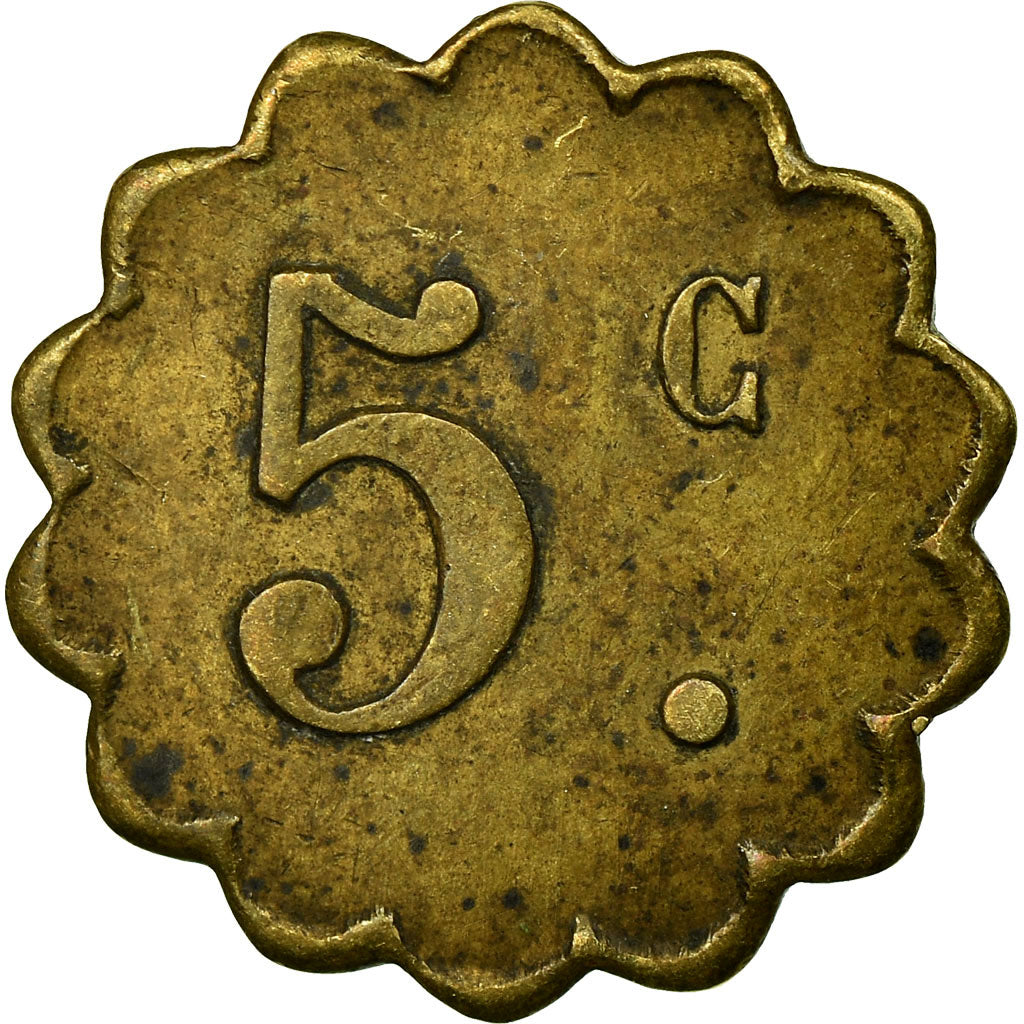 Coin, France, Sté. de Coopération des Usines de Chedde, Passy, 5 Centimes