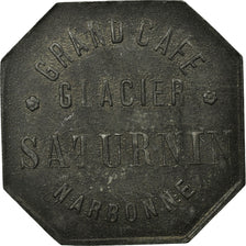 Coin, France, Grand Café Glacier, SATURNIN, Narbonne, 10 Centimes, EF(40-45)