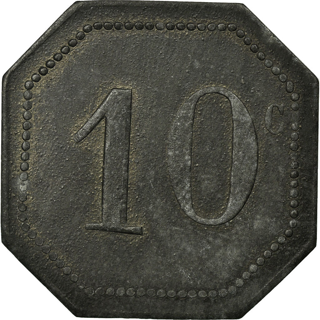 Coin, France, Grand Café Glacier, SATURNIN, Narbonne, 10 Centimes, EF(40-45)