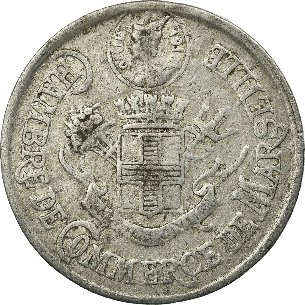 Coin, France, Chambre de Commerce, Marseille, 10 Centimes, 1916, VF(30-35)
