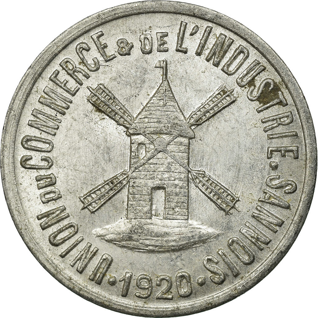 Coin, France, Union du Commerce & de l'Industrie, Sannois, 5 Centimes, 1920