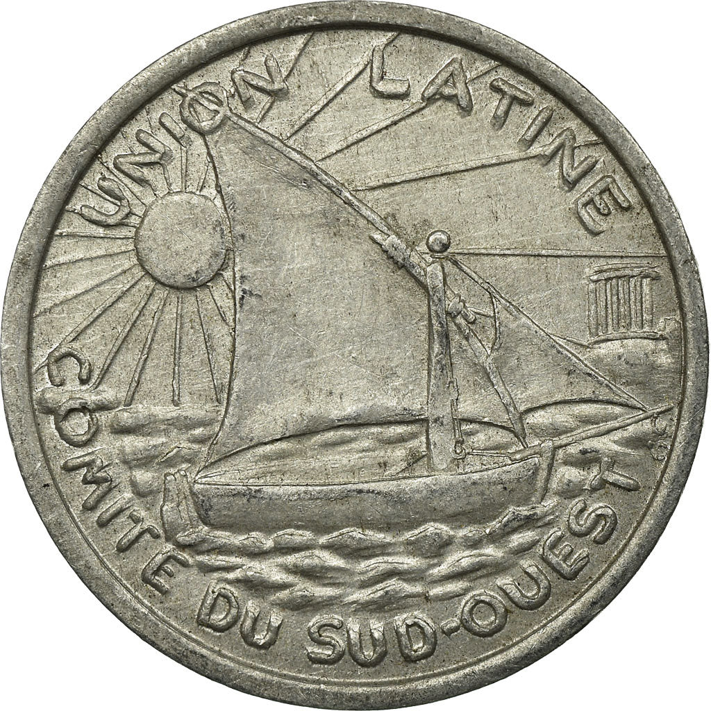 Münze, Frankreich, Union Latine, Comité du Sud-Ouest, Toulouse, 25 Centimes
