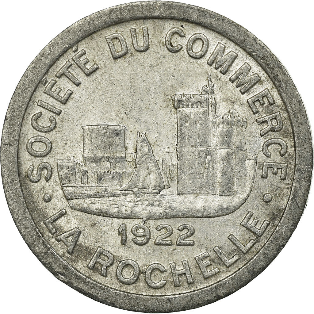 Moeda, França, Société du Commerce, La Rochelle, 10 Centimes, 1922