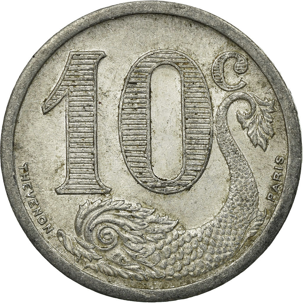 Moeda, França, Société du Commerce, La Rochelle, 10 Centimes, 1922