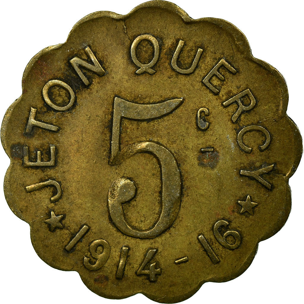 Coin, France, Jeton QUERCY, Montpellier, 5 Centimes, 1914-1916, EF(40-45)