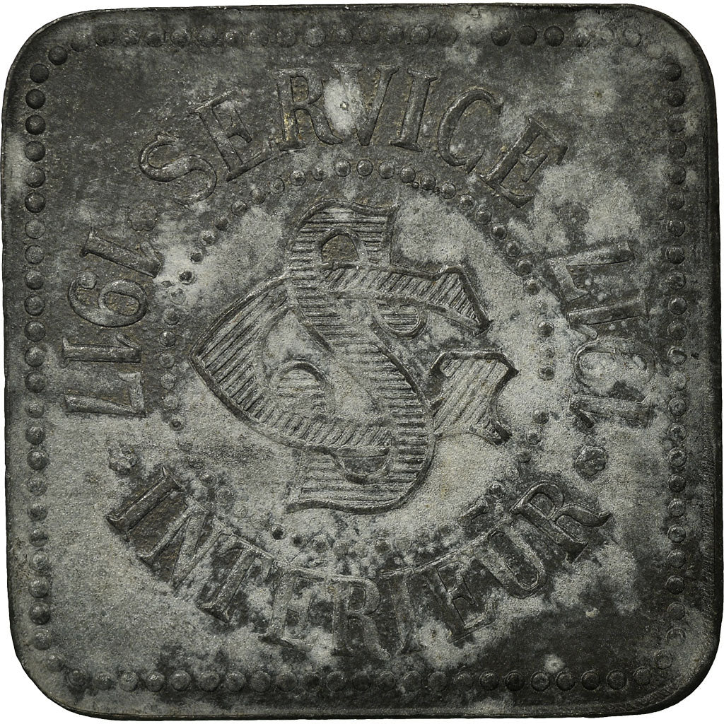 Coin, France, Société Générale, Service Intérieur, Paris, 10 Centimes