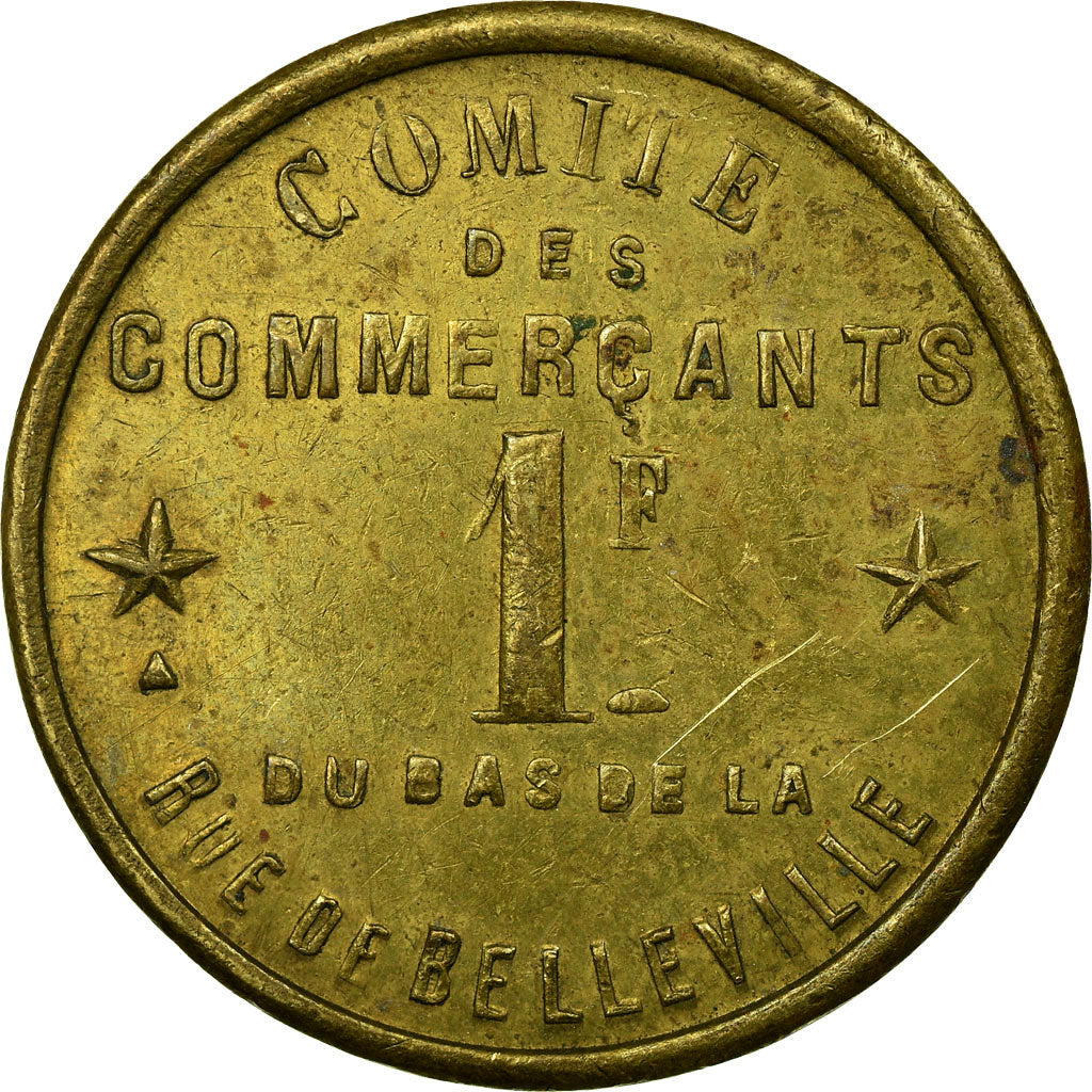 Coin, France, Comité des Commerçants du Bas de la Rue de Belleville, Paris, 1