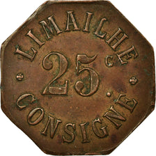 Coin, France, LIMAICHE, Consigne, Marseille, 25 Centimes, EF(40-45), Copper