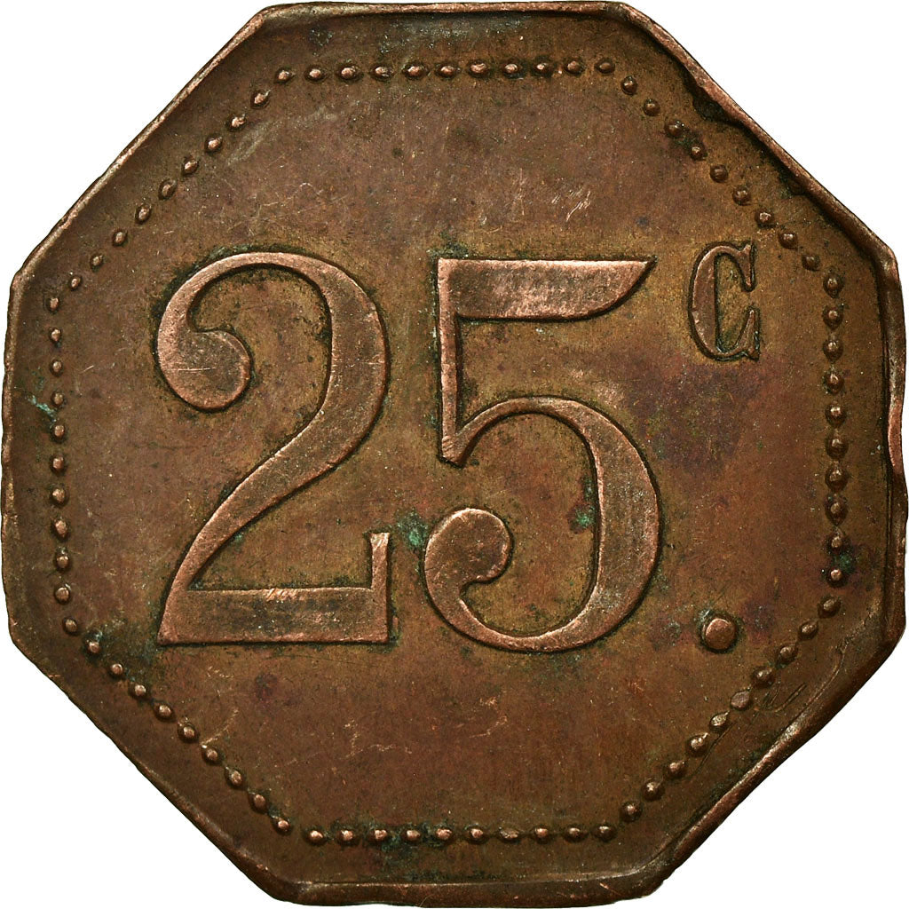 Coin, France, LIMAICHE, Consigne, Marseille, 25 Centimes, EF(40-45), Copper