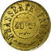 Moneta, Francia, Brasserie FAURE, Lyon, 40 Centimes, BB+, Ottone, Elie:B225.2