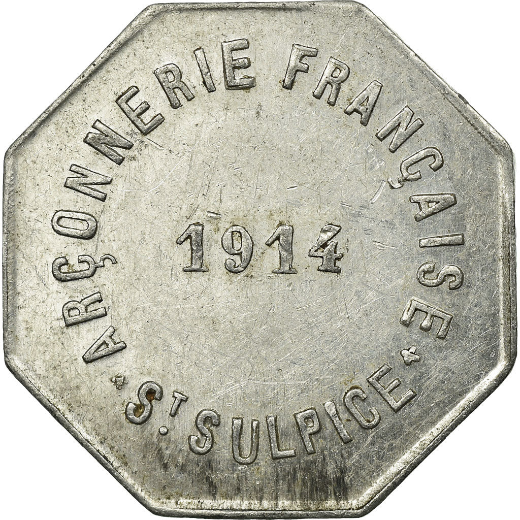 Coin, France, Arçonnerie française, Saint-Sulpice, 10 Centimes, 1914