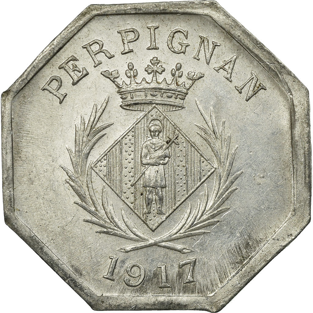Coin, France, Chambre Syndicale des Commerçants, Perpignan, 10 Centimes, 1917