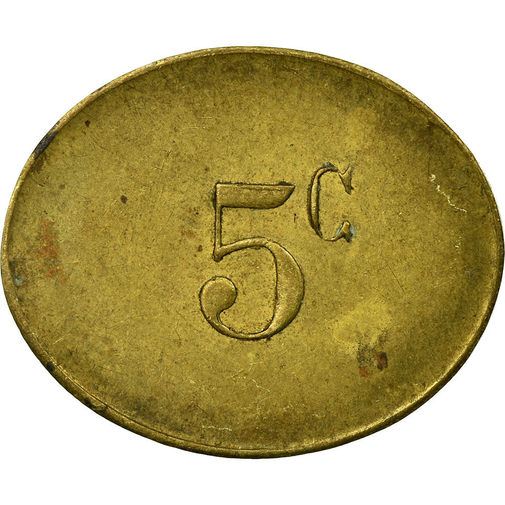 Monnaie, France, Société Coopérative l'Union, Amiens, 5 Centimes, TTB