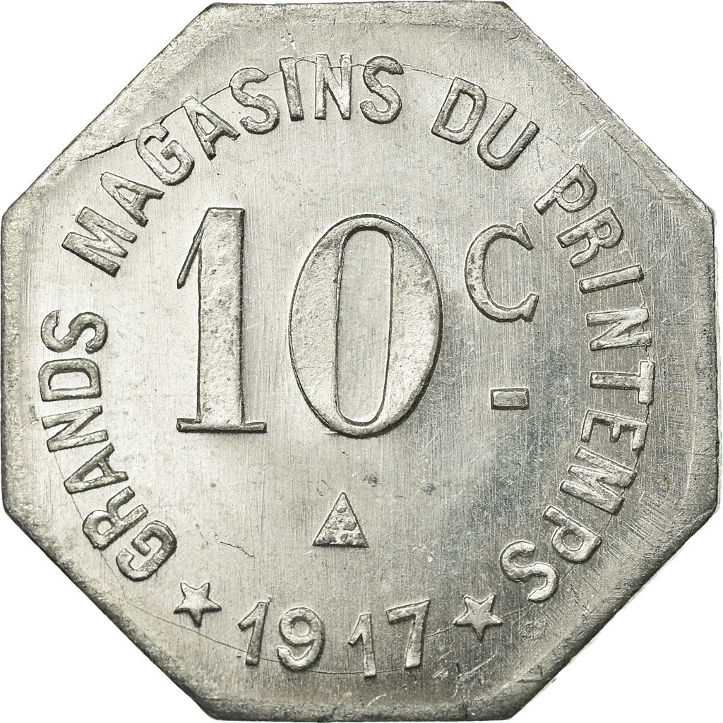 Coin, France, Maison MILHAUD, Narbonne, 10 Centimes, 1917, MS(63), Aluminium