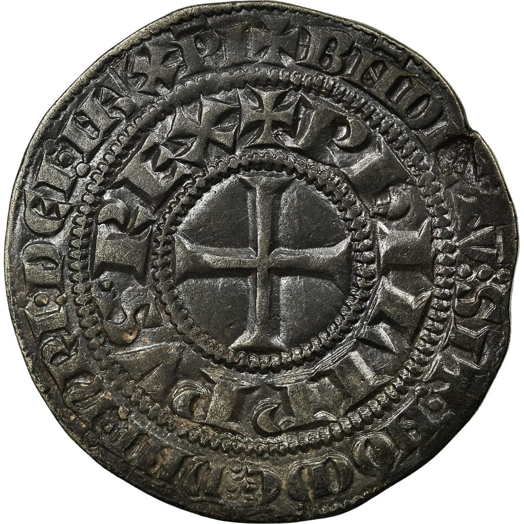 Moneta, Francia, Philip IV, Gros Tournois, BB, Argento, Duplessy:213
