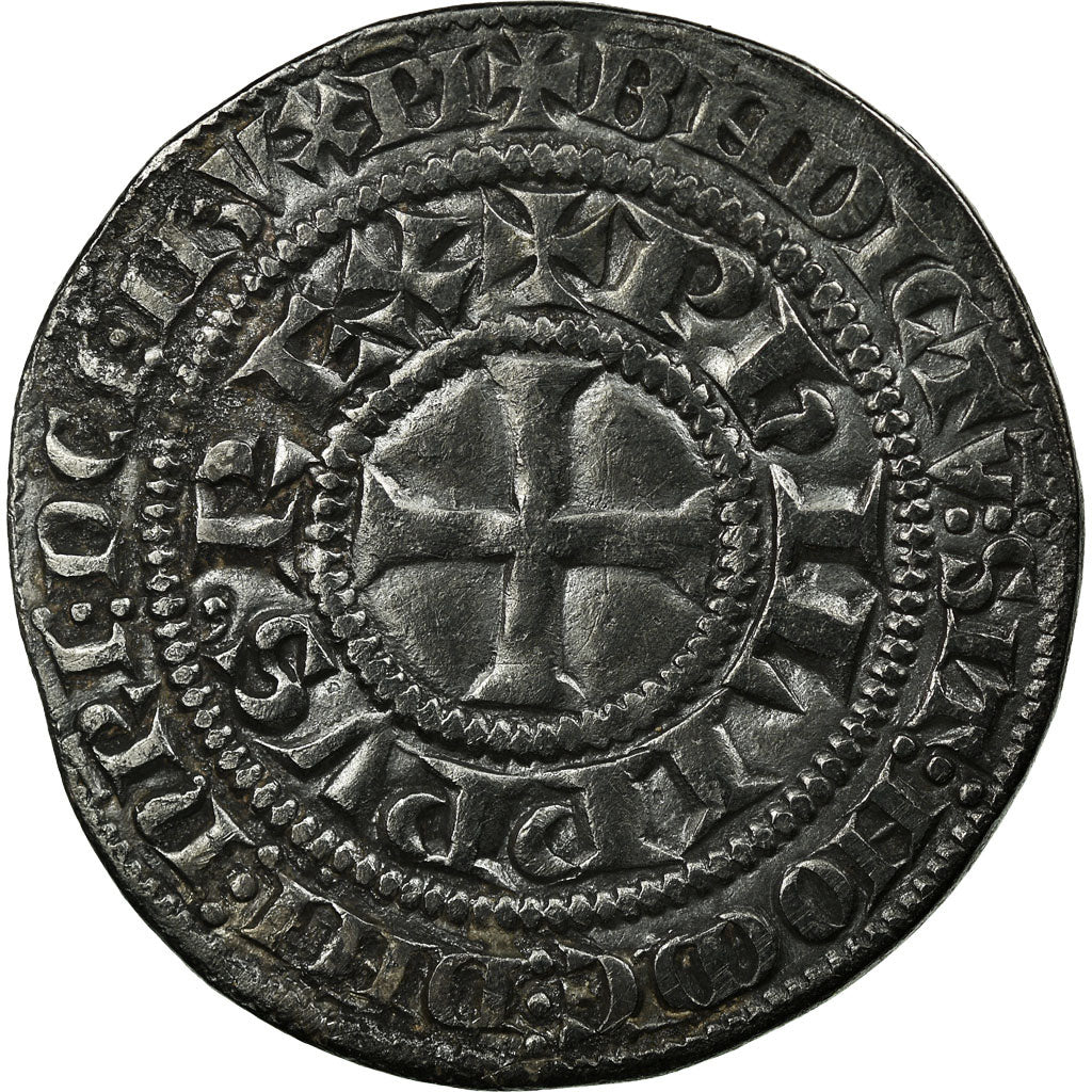 Münze, Frankreich, Philip IV, Gros Tournois, SS, Silber, Duplessy:213