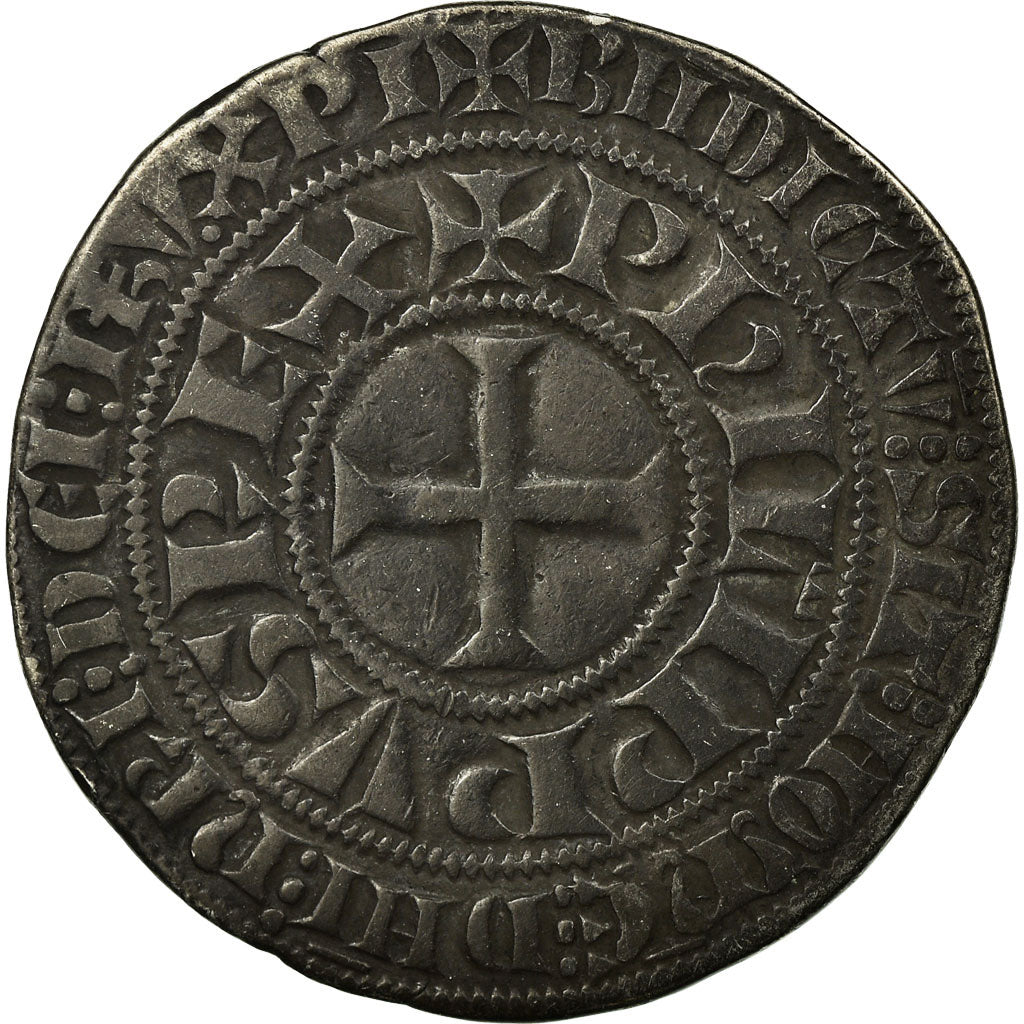 Münze, Frankreich, Philip IV, Gros Tournois, SS, Silber, Duplessy:213
