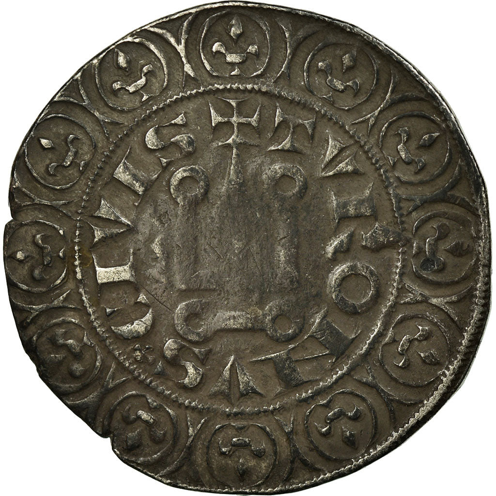 Munten, Frankrijk, Filip IV, Gros Tournois, FR+, Zilver, Duplessy:213B