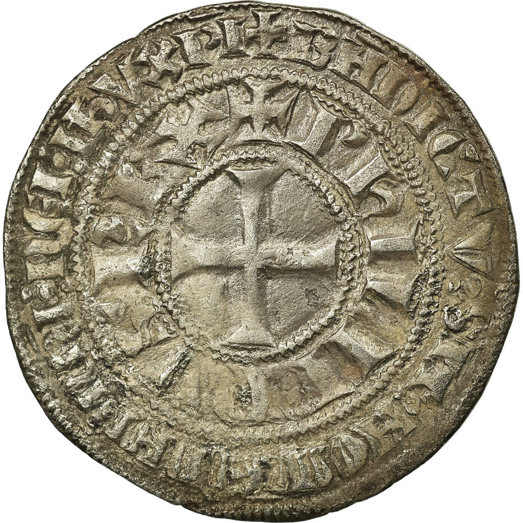 Munten, Frankrijk, Filip IV, Gros Tournois, ZF, Zilver, Duplessy:213
