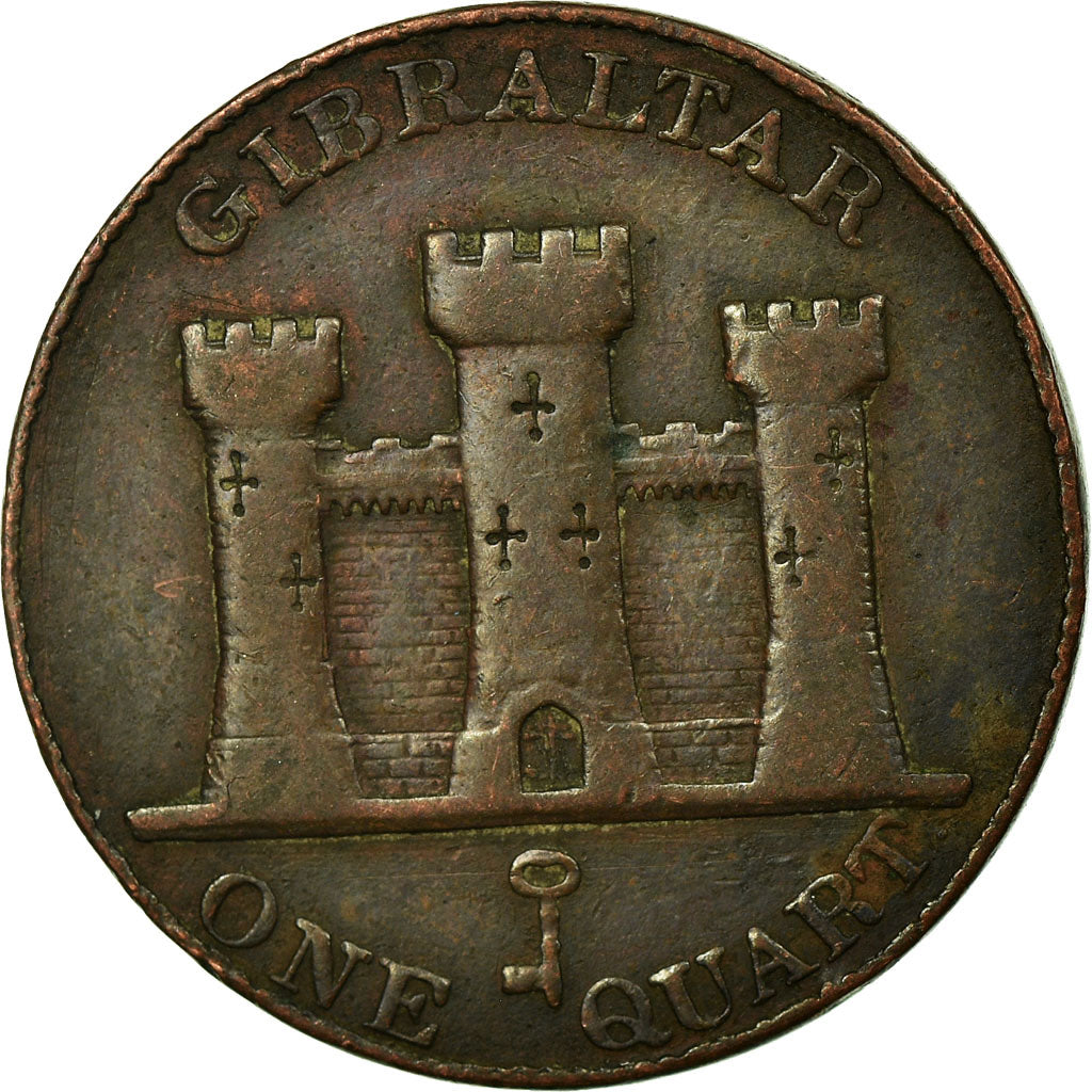 Münze, Gibraltar, Quart, 1842, S, Kupfer, KM:2