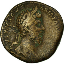Münze, Lucius Verus, Sesterz, 165, Rome, S+, Bronze, RIC:1430