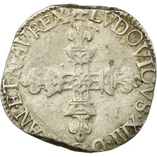 Monnaie, France, Louis XIII, 1/4 Ecu, La Rochelle, Date absente, TB+, Argent