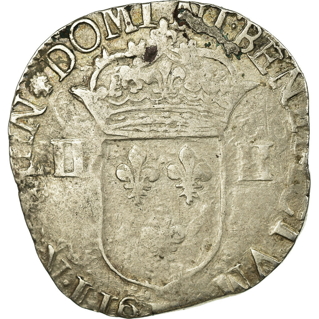 Monnaie, France, Louis XIII, 1/4 Ecu, La Rochelle, Date absente, TB+, Argent