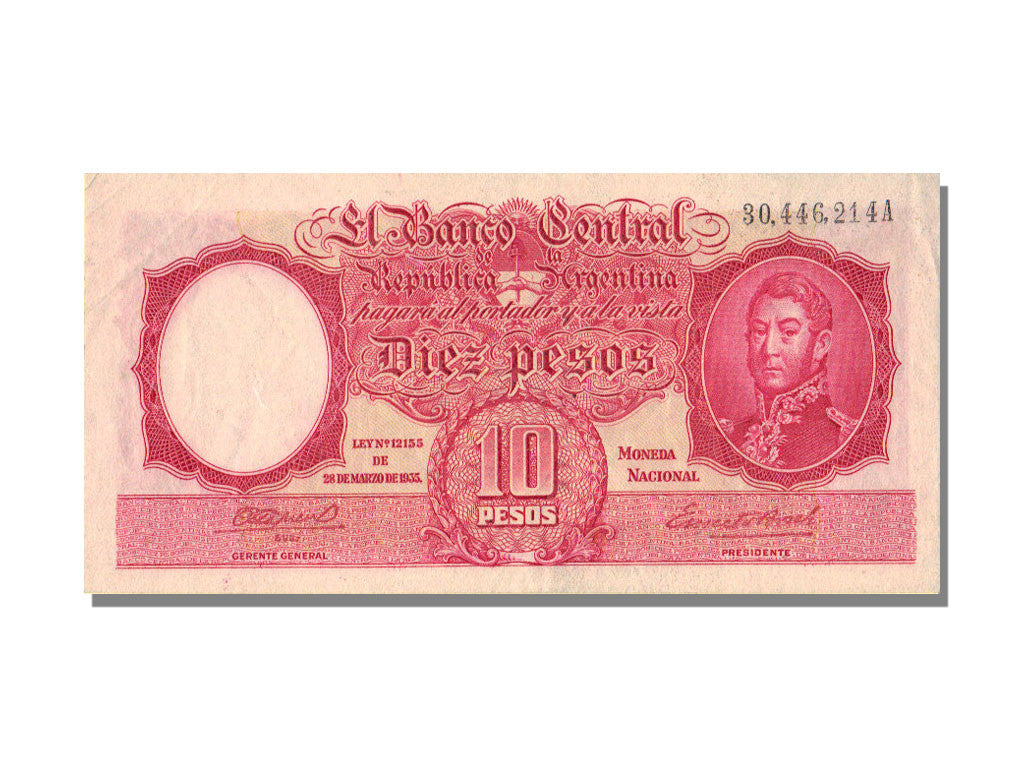 Billete, 10 Pesos, 1935, Argentina, KM:265c, SC