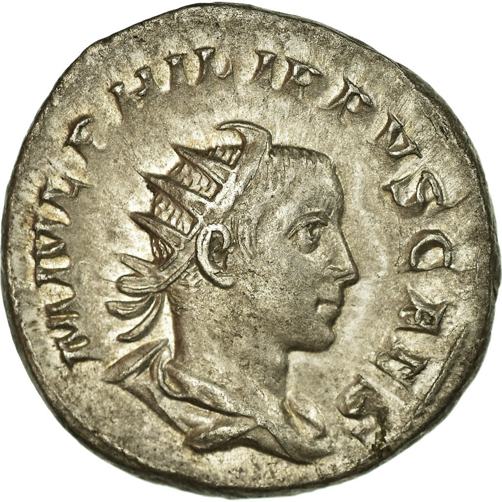 Coin, Philip II, Antoninianus, 244-246, Rome, AU(55-58), Billon, RIC:218