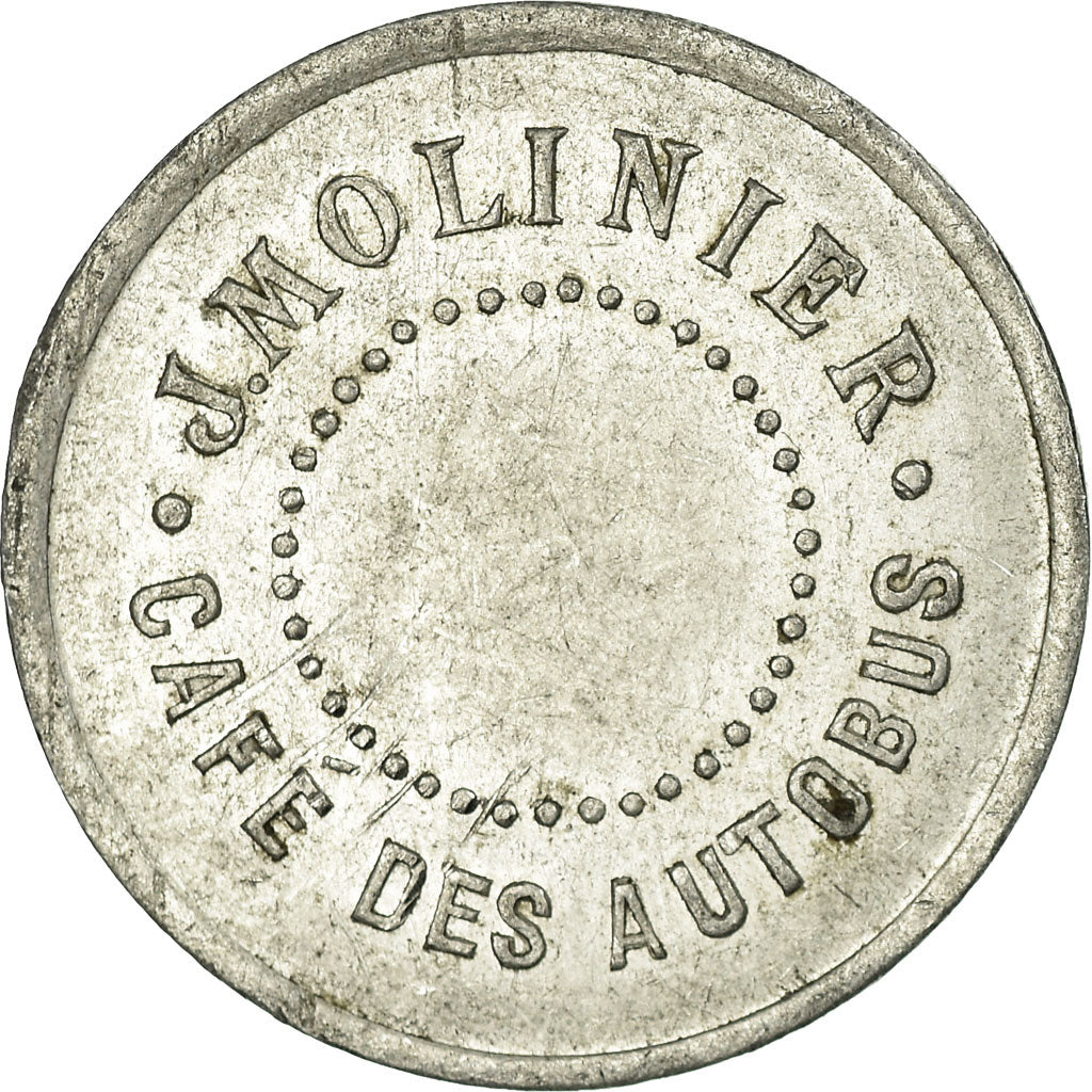 Coin, France, Café des autobus, J. MOLINIER, Montpellier, 10 Centimes