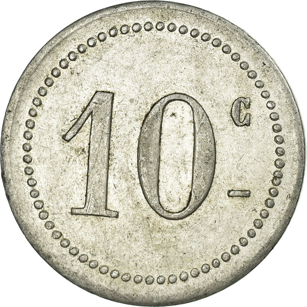 Coin, France, Café des autobus, J. MOLINIER, Montpellier, 10 Centimes