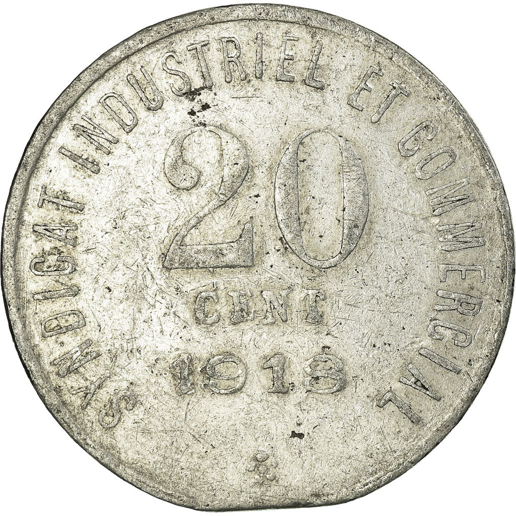 Monnaie, France, Chambre de Commerce, Blois, 20 Centimes, 1918, TB+, Aluminium