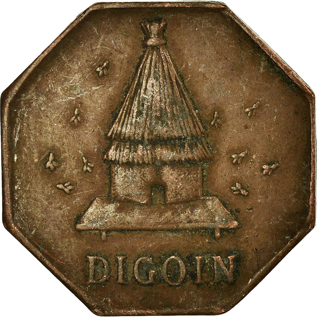 Moneta, Francia, Société Coopérative La Ruche, Digoin, 5 Centimes, BB, Rame