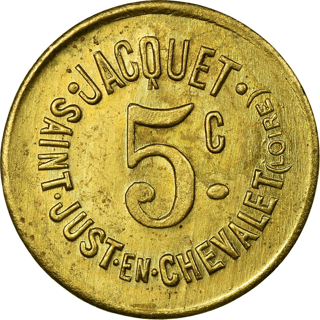 Coin, France, Jacquet (boulanger), Saint-Just-en-Chevalet, 5 Centimes