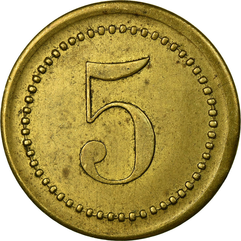 Coin, France, Coopérative l'Espérance, Lamoura, 5 Centimes, AU(50-53), Brass