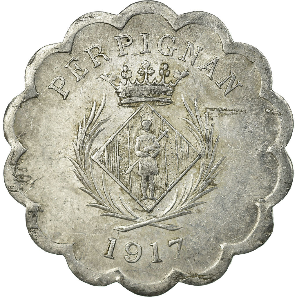 Coin, France, Chambre Syndicale des Commerçants, Perpignan, 25 Centimes, 1917