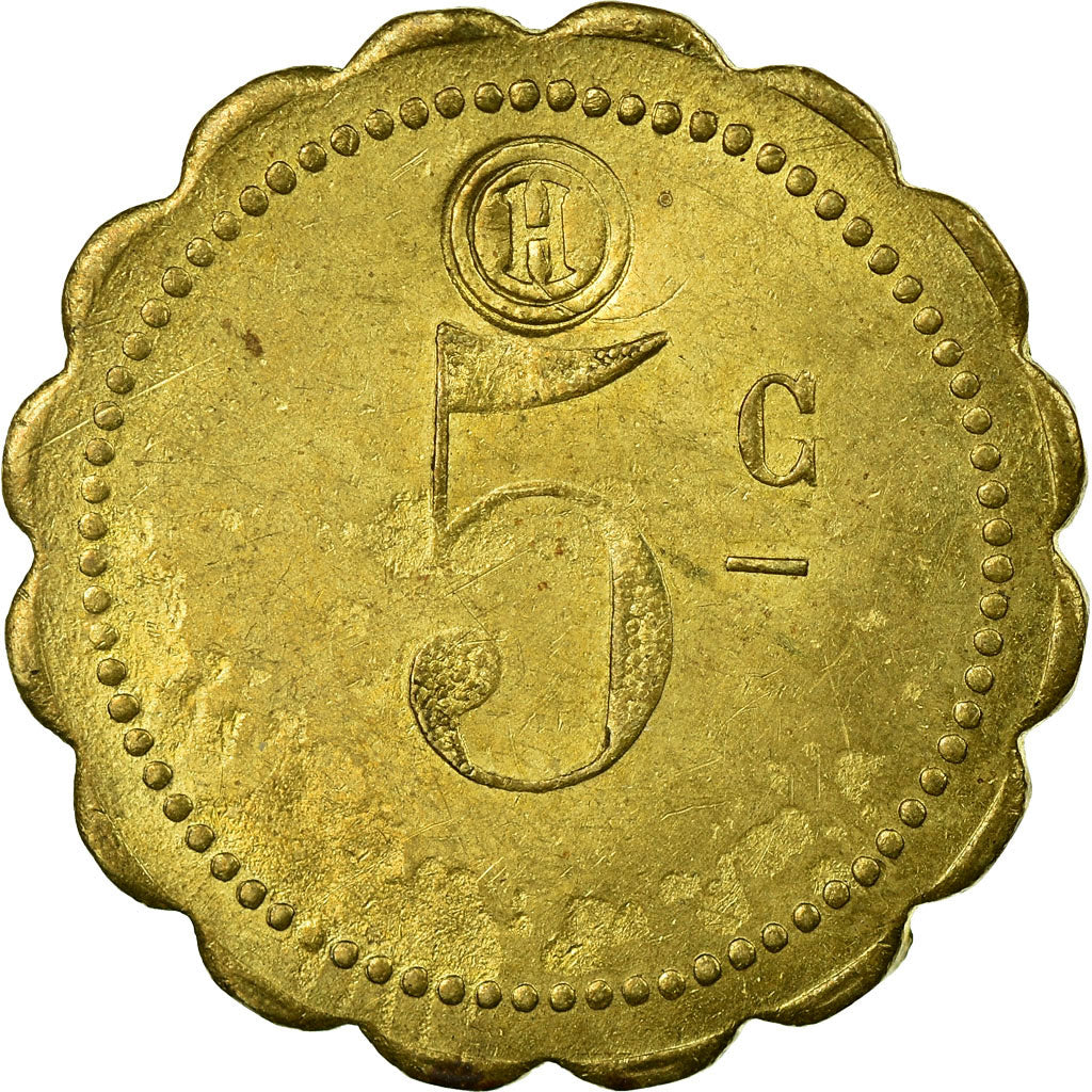 Moneda, Francia, Cie Générale Française de Tramways, Le Havre, 5 Centimes