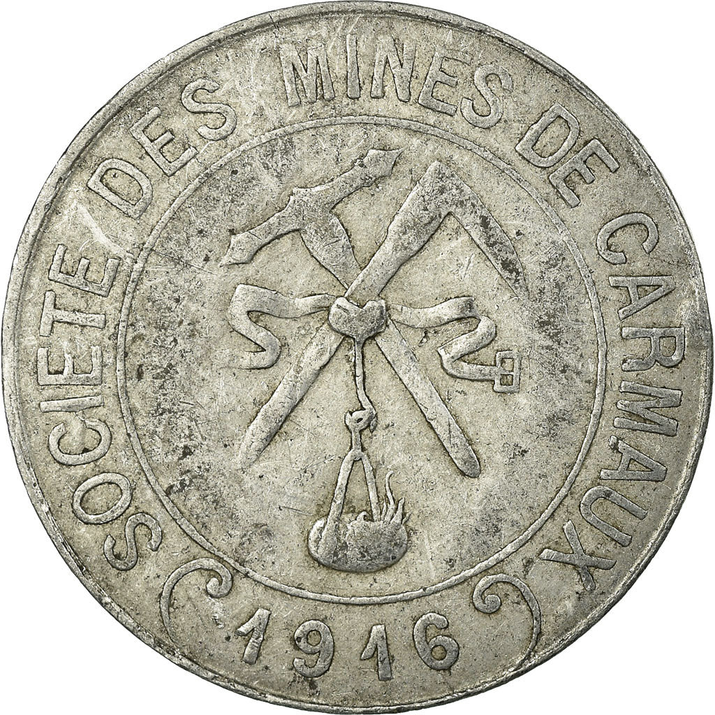 Coin, France, Société des Mines, Carmaux, 10 Centimes, 1916, VF(30-35)