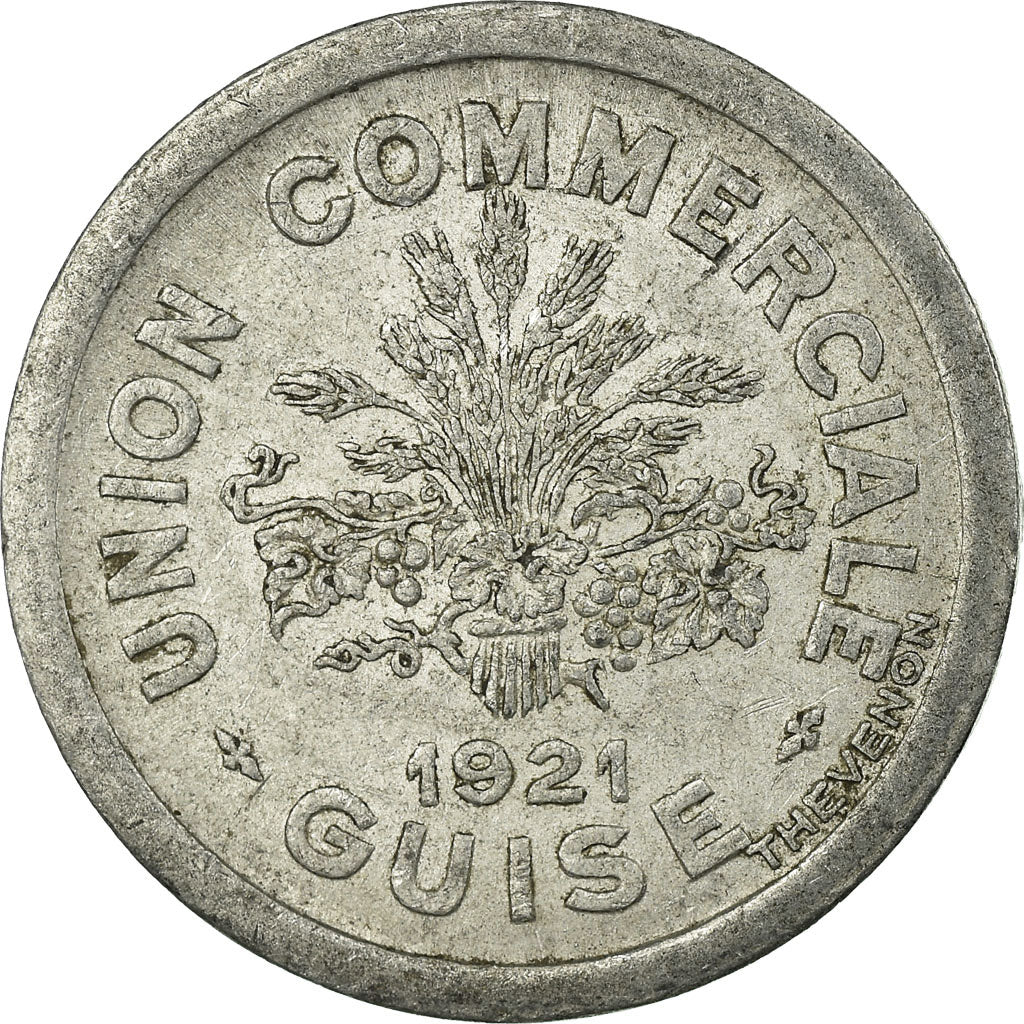 Münze, Frankreich, Union Commerciale, Guise, 10 Centimes, 1921, SS+, Aluminium