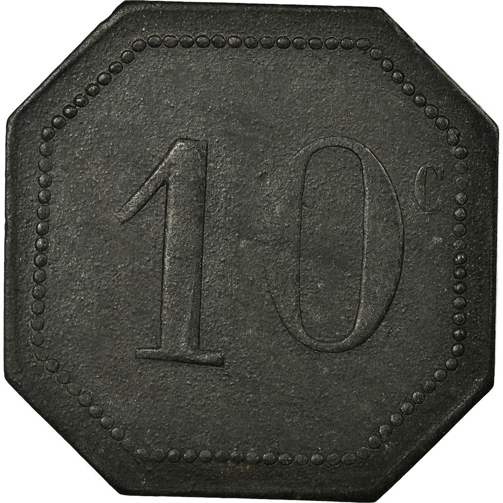 Moneda, Francia, Grand Café Glacier, SATURNIN, Narbonne, 10 Centimes, MBC+